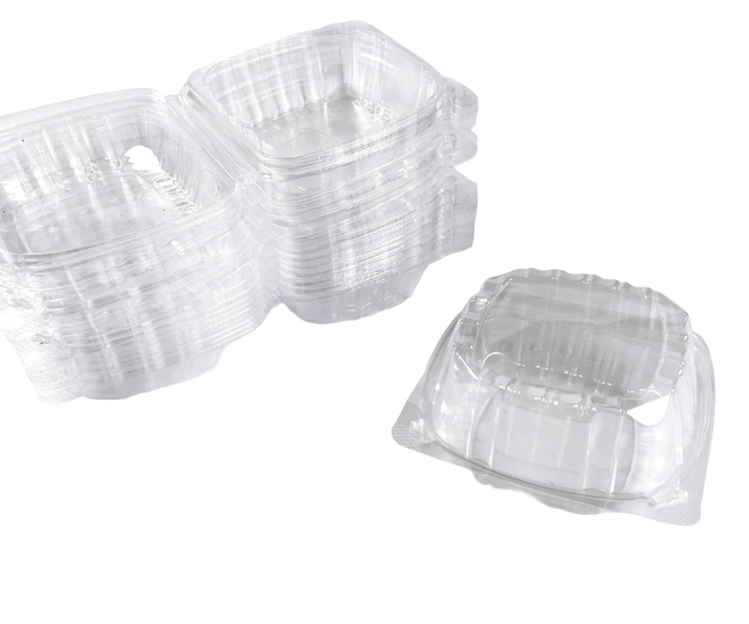 Clear Containers with Hinged Lid 16 Oz  for Sandwiches, Desserts, and More, 6x5.8x3 In, Pack of 500