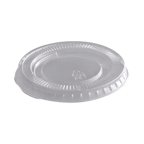 Clear Plastic Lids for Portion Cups, Fits 3.25-5.5 Oz Round Condiment Cups, Case of 1800 Cups