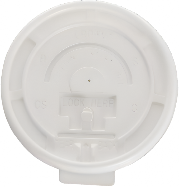 Flip and Lock White Plastic Lid for Hot Paper Coffee Cups, Lid for Disposable Cups for Coffee, Tea, Hot Chocolate and More, Fits 10 Oz, 12 Oz, 16 Oz, and 20 Oz Cups, Case of 1000