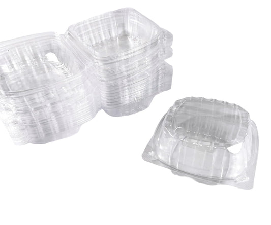 Clear Hinged Lid 16 Oz To Go Food Containers with Bar-Lock for Sandwiches, Desserts, and More, 6x5.8x3 In, Pack of 500