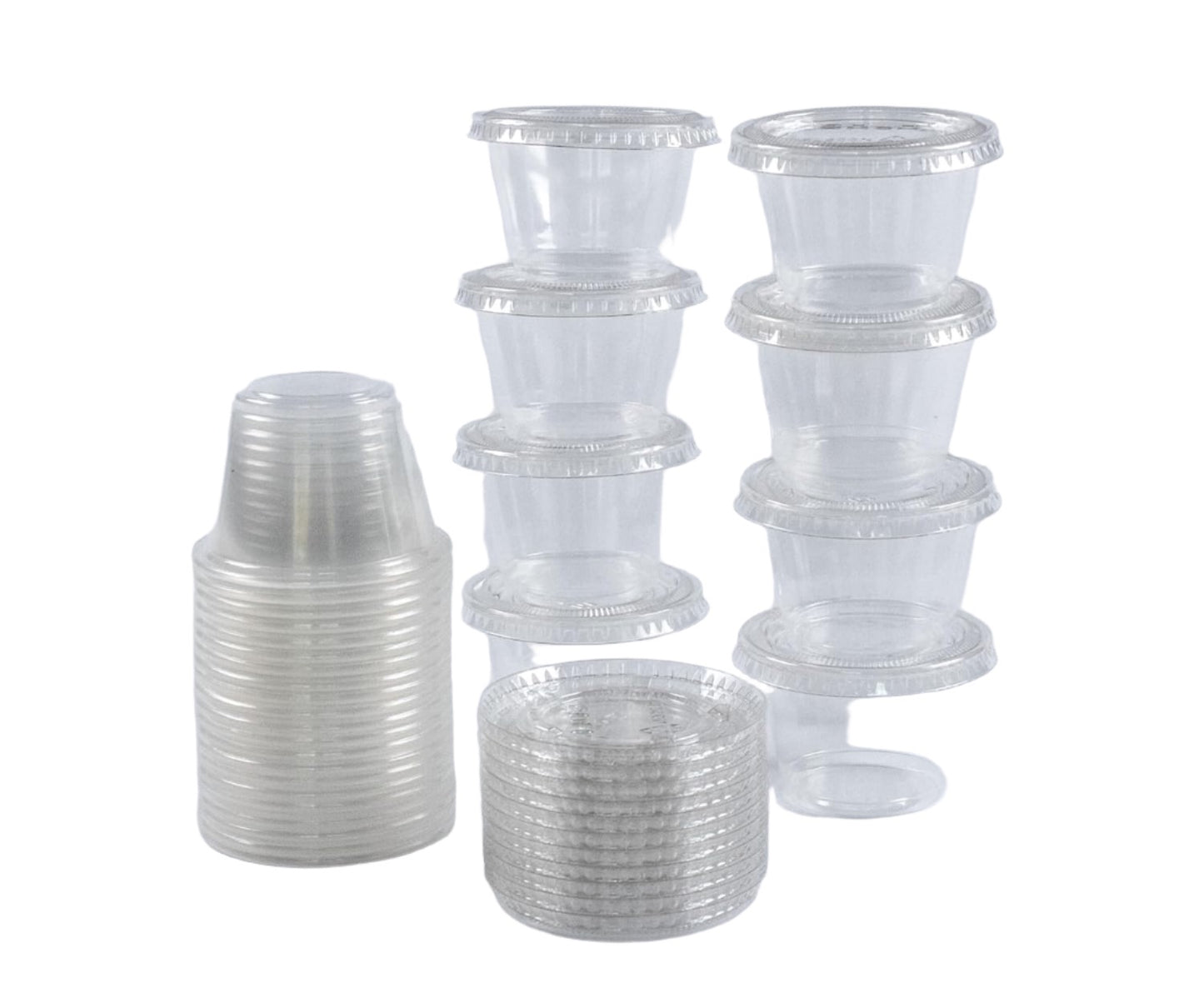 Plastic Portion Cups, 5.5 Oz Round Poly Condiment Cups, Case of 2500 Cups