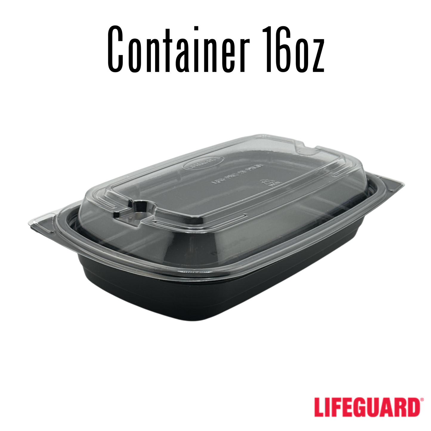 Master Case of Container 16oz black 8x6, 126 Sets/Case