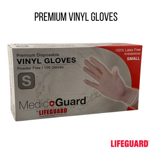 Master Case of Premium Disposable Vinyl Gloves - Latex Free, 100/box, Case of 10 (1000 count)