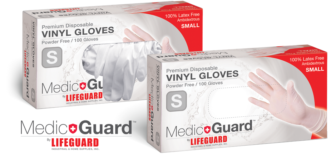 Disposable Vinyl Gloves (100 Count)  | Size Medium